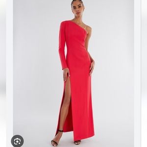 bcbg austin evening dress red